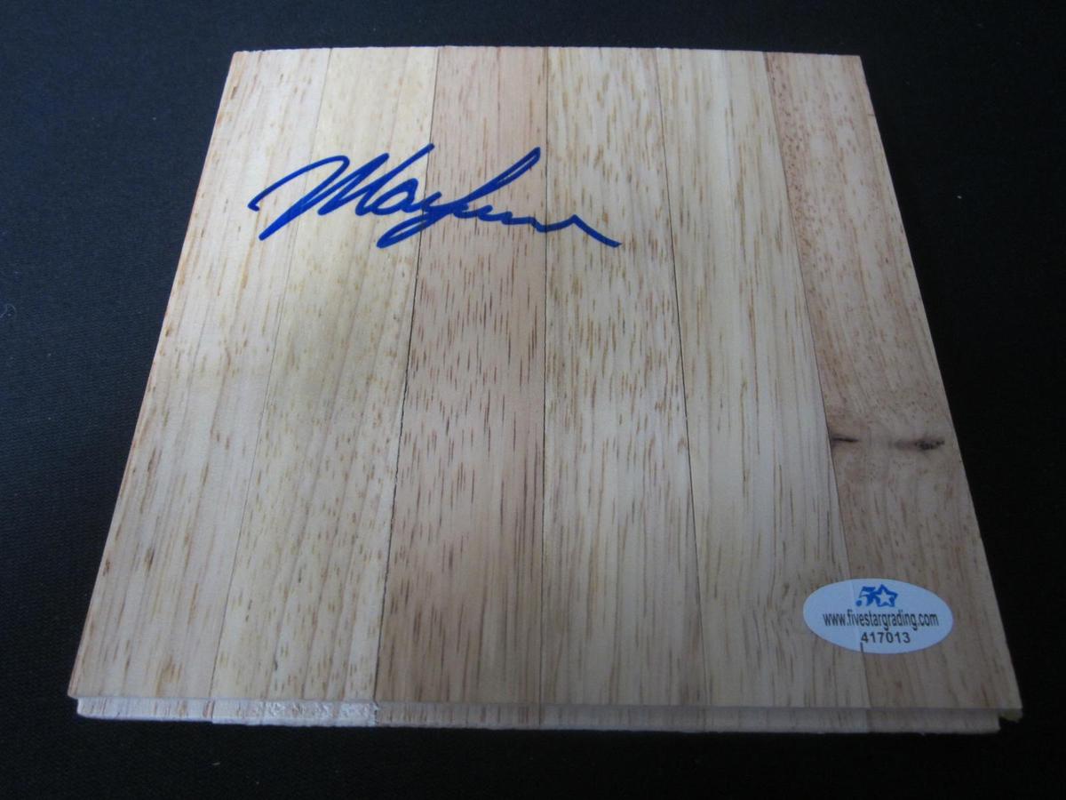 MARK AGUILAR SIGNED WOOD FLOOR PANEL COA