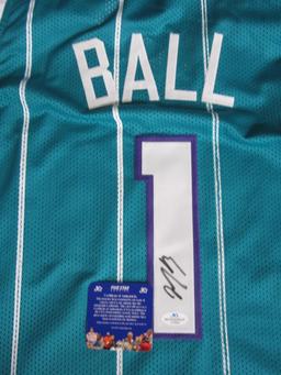 HORNETS LAMELO BALL SIGNED JERSEY FSG COA