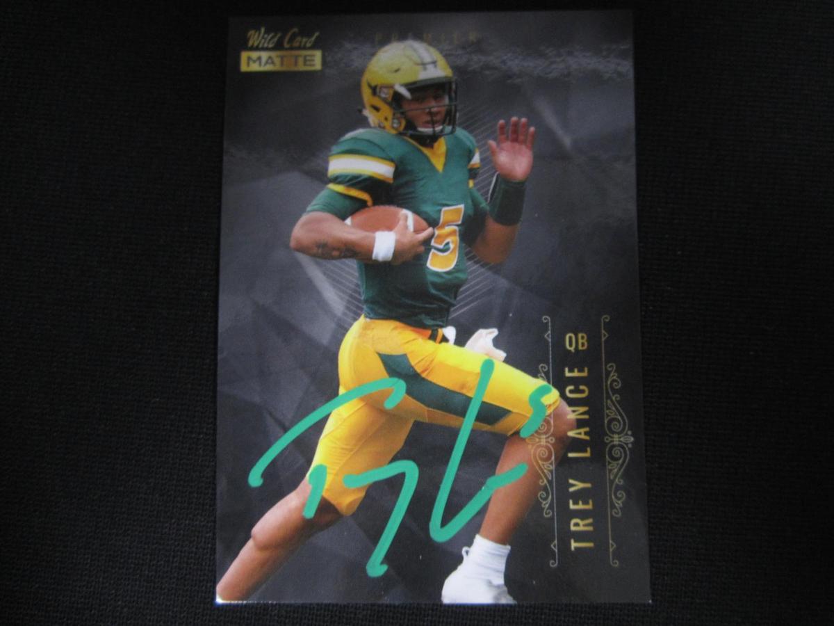 Trey Lance Signed Bison Sports Card W/Coa