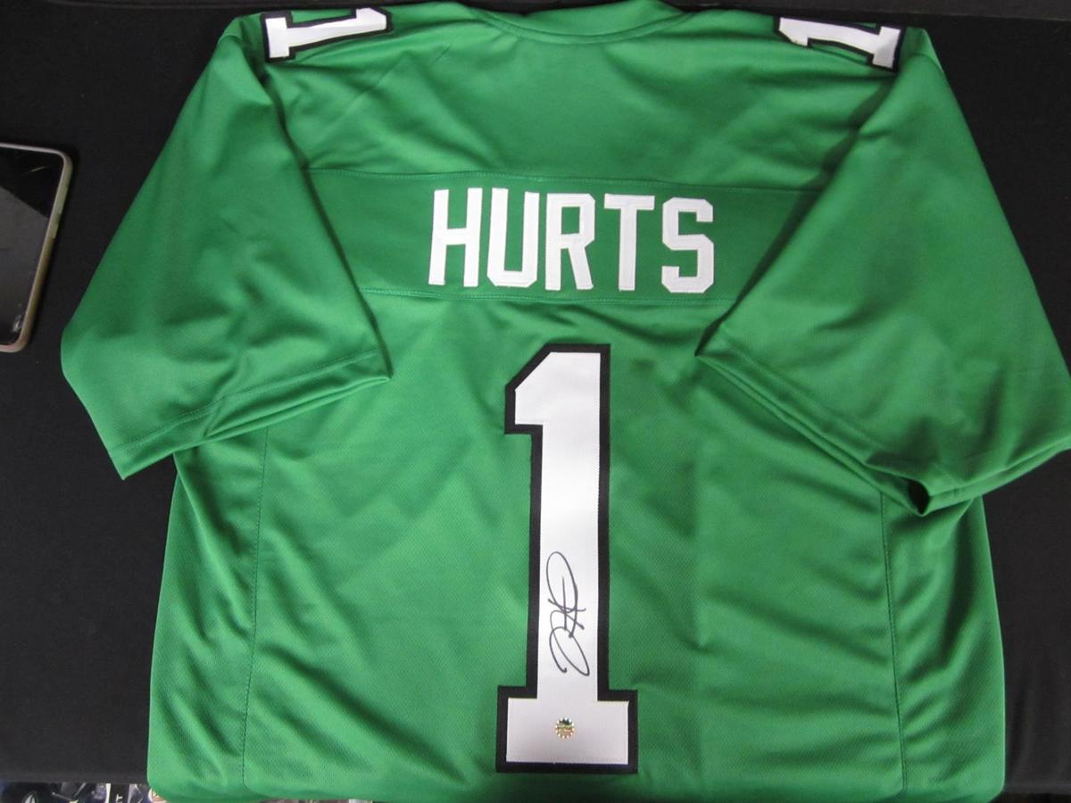 Jalen Hurts Signed Green Eagles Jersey W/Coa