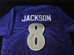 Lamar Jackson Signed Jersey COA Pros