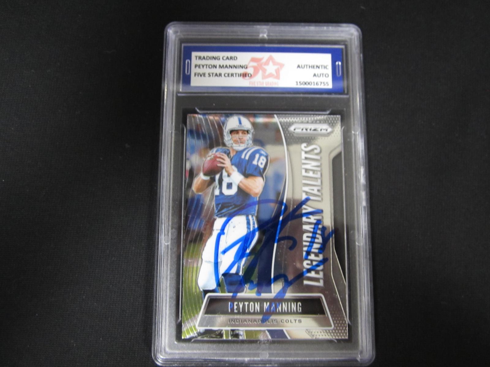 Peyton Manning Signed Slabbed Auto Sports Card