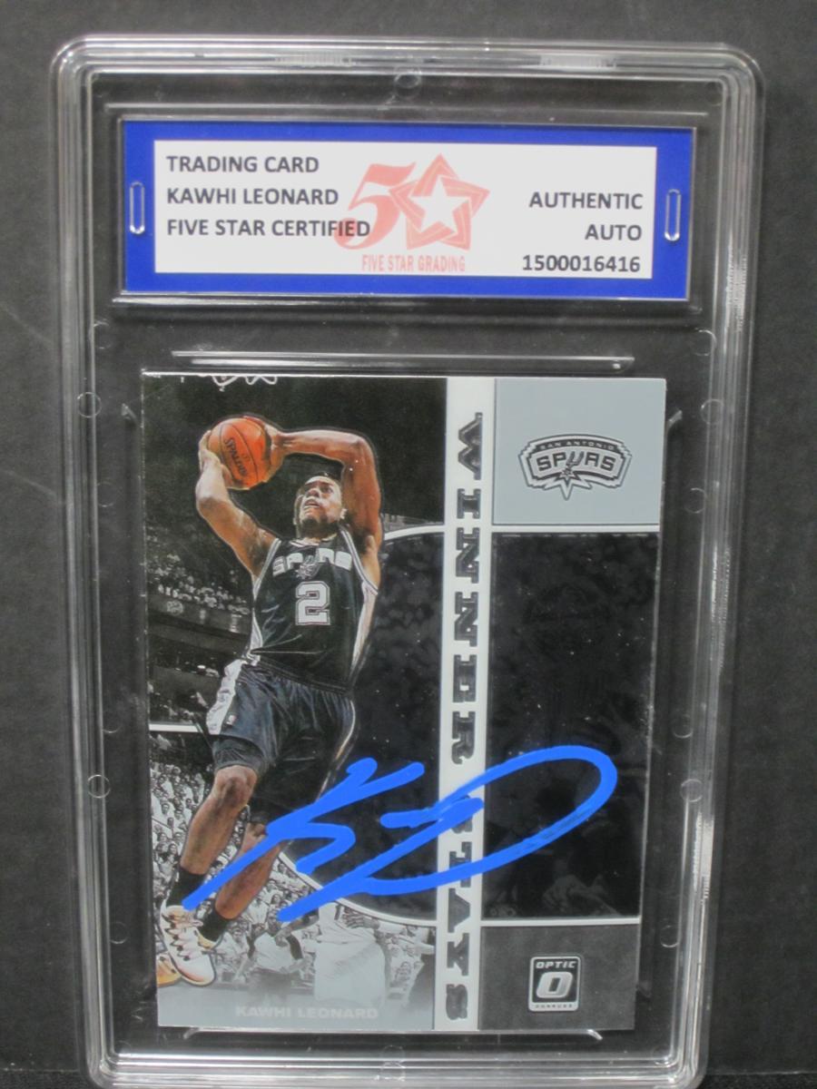 Kawhi Leonard signed Slabbed Auto Sports Card