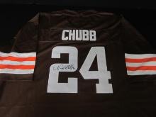 BROWNS NICK CHUBB SIGNED JERSEY JSA COA