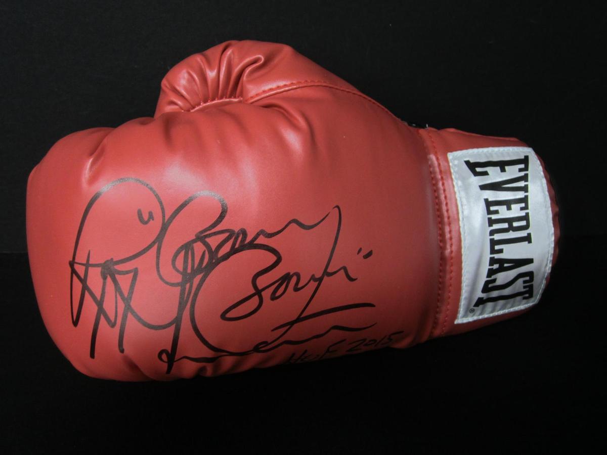 RAY MANCINI SIGNED BOXING GLOVE JSA COA