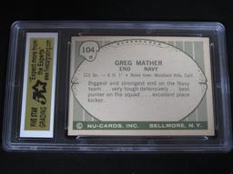 1961 NU-CARD #104 GREG MATHER FSG MINT 9