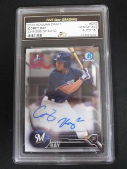 2016 BCDP COREY RAY 1ST AUTO RC FSG GEM 10