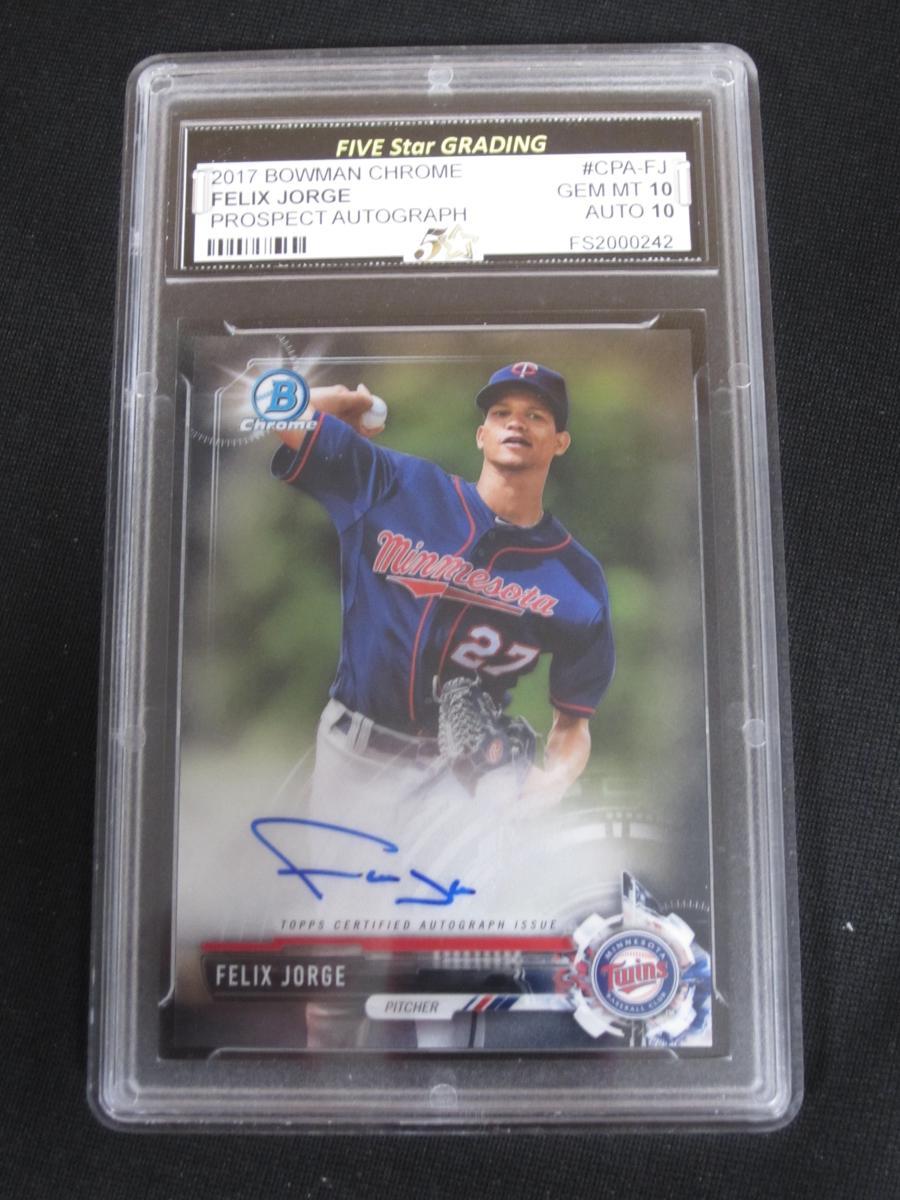 2017 BOWMAN CHROME FELIX JORGE AUTO FSG 10