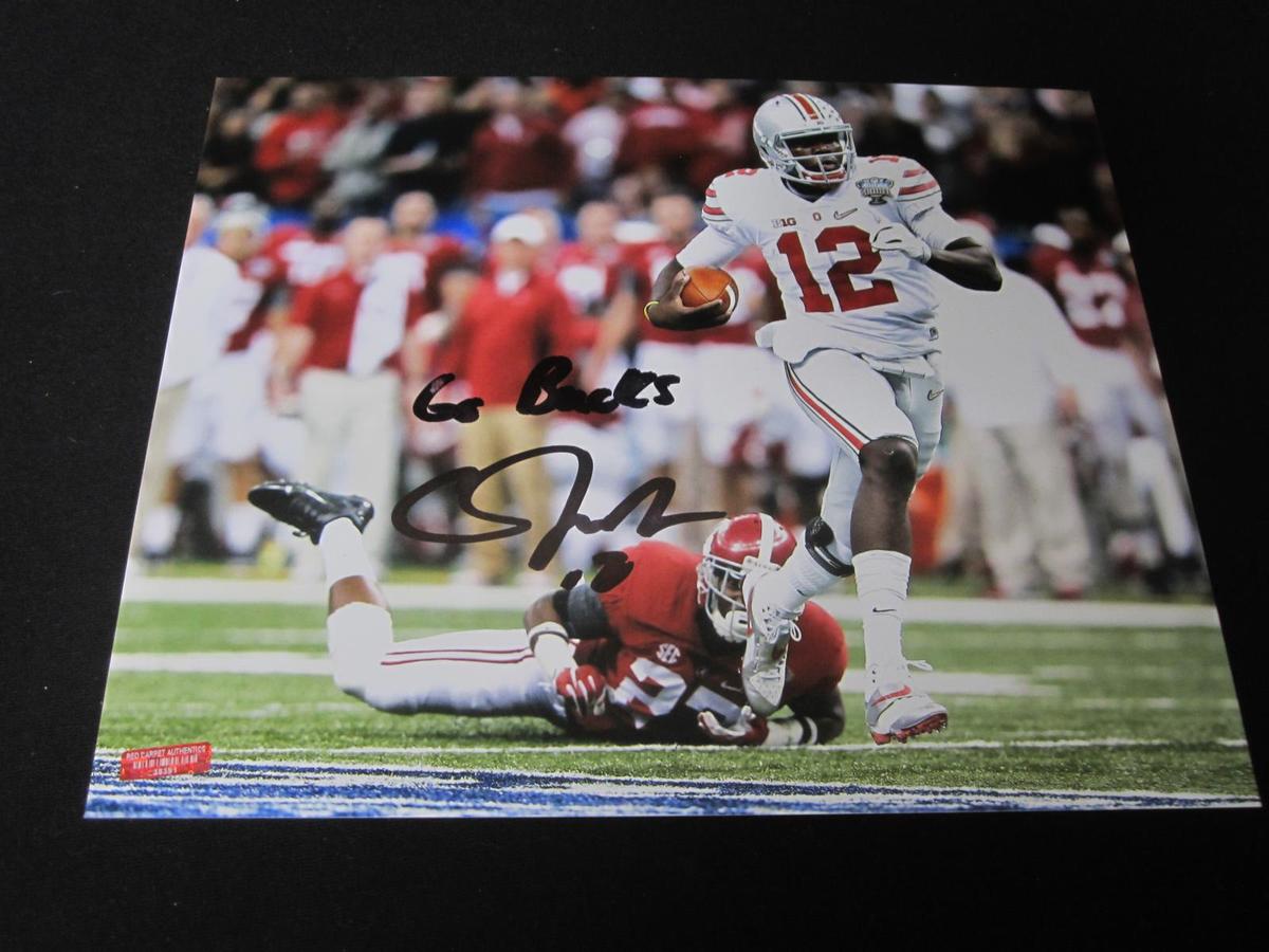 CARDALE JONES SIGNED 8X10 PHOTO BUCKEYES COA