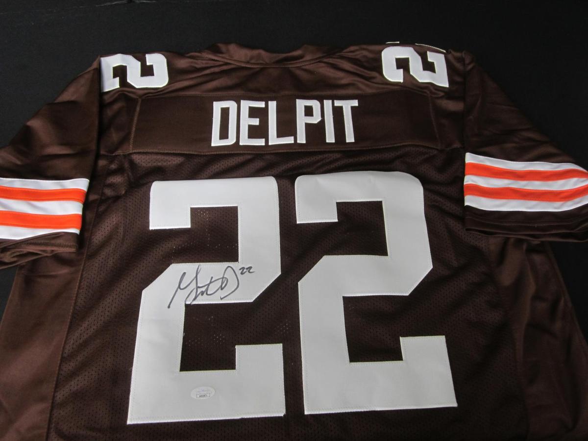 GRANT DELPIT SIGNED BROWNS JERSEY JSA COA