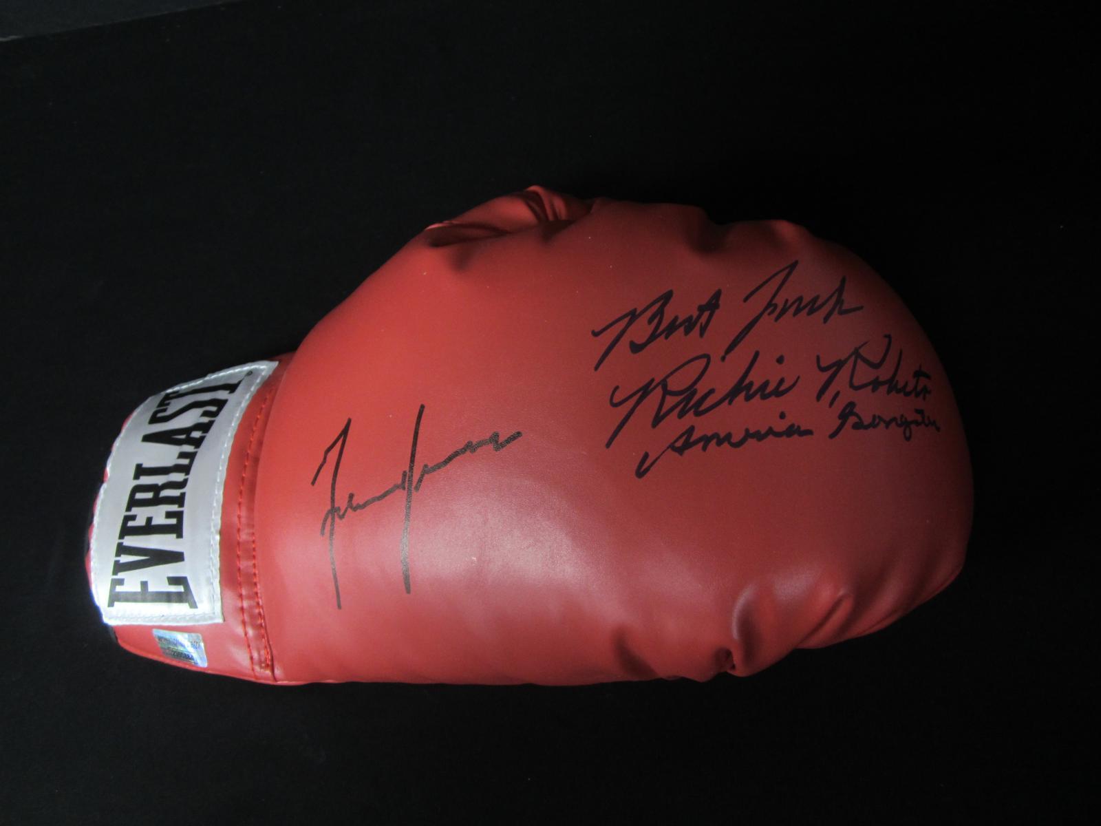 FRANK LUCAS RICHIE ROBERTS SIGNED GLOVE COA