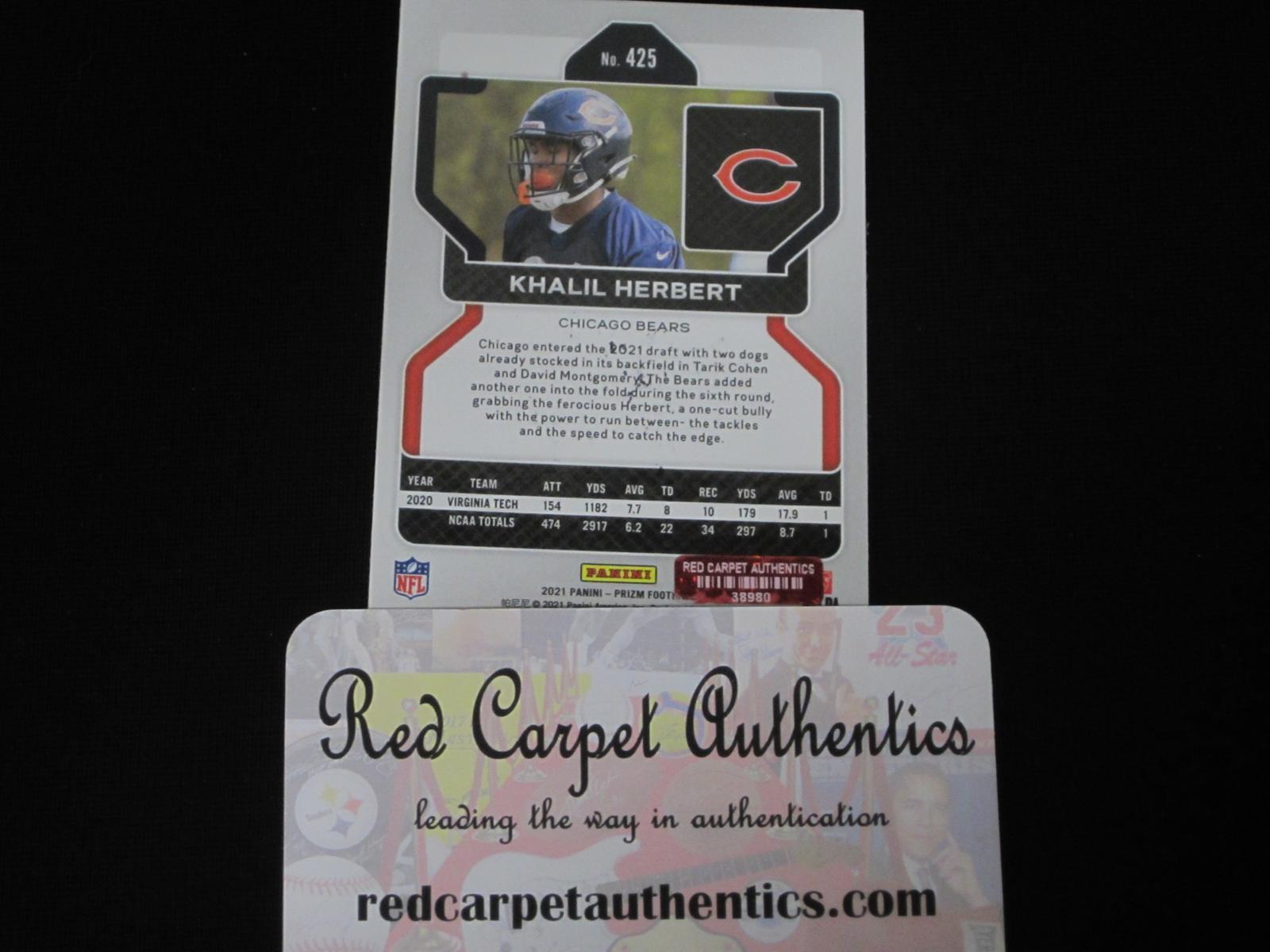 Khalil Herbert Signed Trading Card RC RCA COA