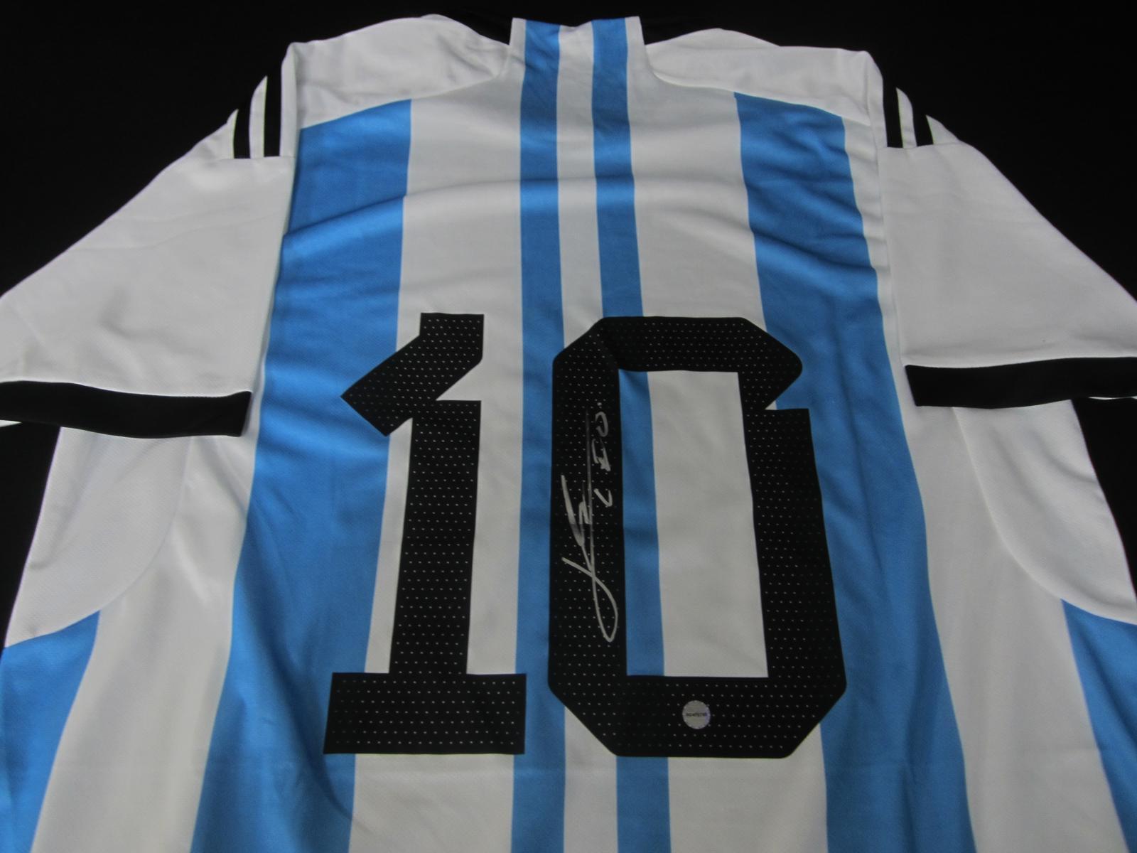 Lionel Messi Signed Jersey COA Pros