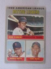 1970 TOPPS 1969 A.L. BATTING LEADERS NO.62
