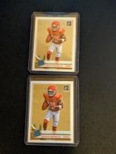 x2 lot both being MECOLE HARDMAN 2019 Optic Rated Rookie #175's