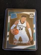 DILLON BROOKS MINT RATED ROOKIE CARD 152 1ST RC SP 2017-18 DONRUSS OPTIC