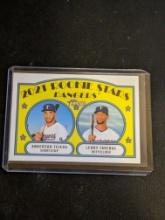 Anderson Tejeda / Leody Taveras 2021 Topps Heritage Baseball Rookie Card #400 RC