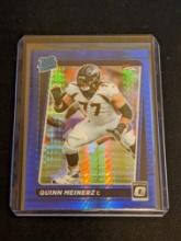 Quinn Meinerz 2021 Donruss Optic Rookie Blue Hyper Prizm Rated Card RC #262