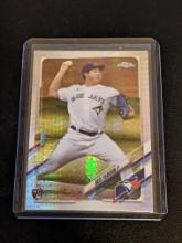 2021 TOPPS CHROME NATE PEARSON ROOKIE CARD RC HYPER PRISM REFRACTOR #136
