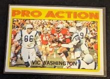1972 Topps Pro Action Vic Washington #255