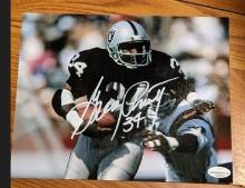 Greg Pruitt autographed 8x10 photo With Fivestar Grading COA/witnessed