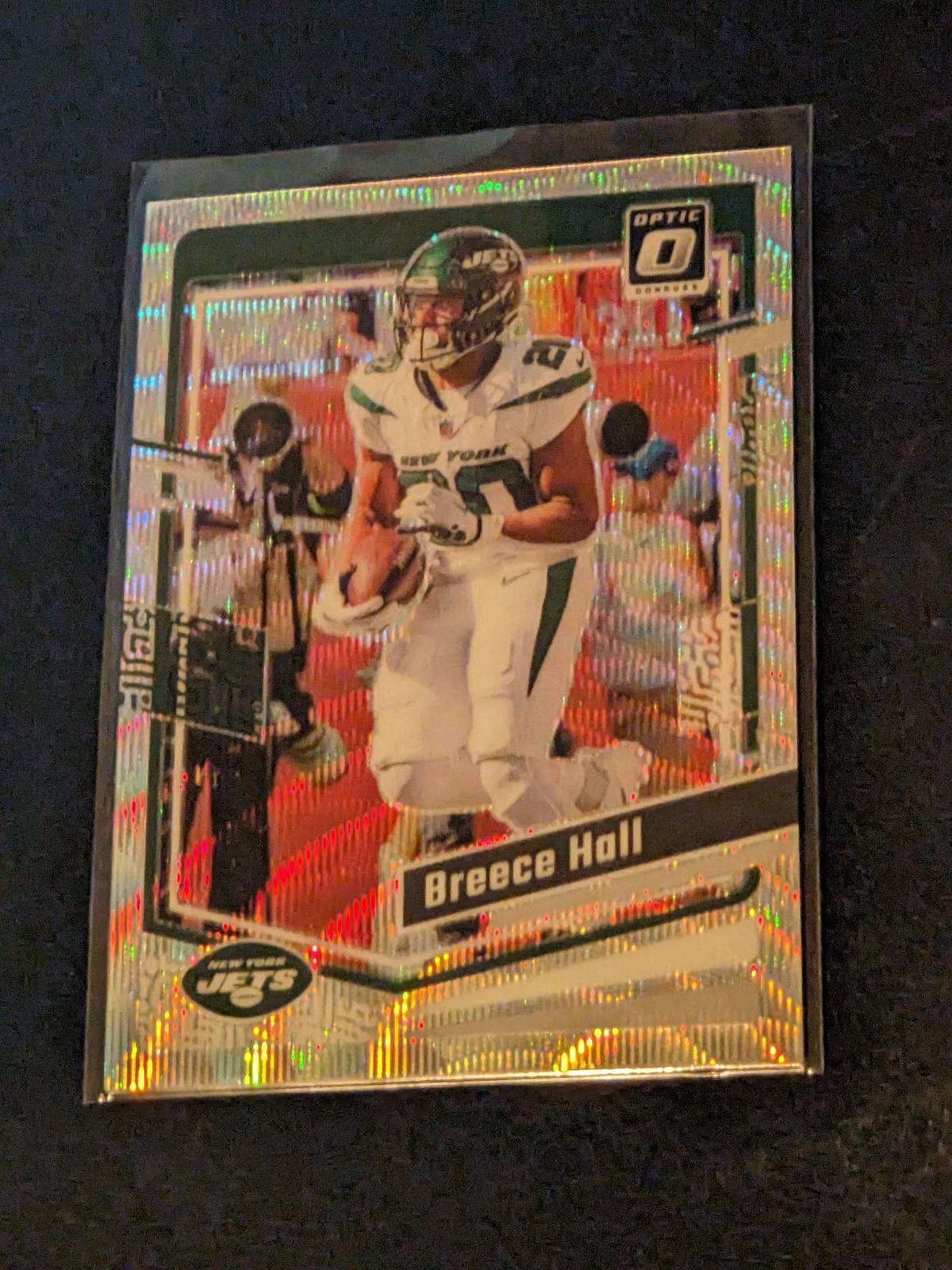 Breece Hall 127/300 2023 Donruss Optic Wave insert