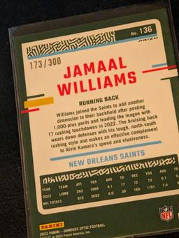 Jamaal Williams 173/300 2023 Donruss Optic Wave insert