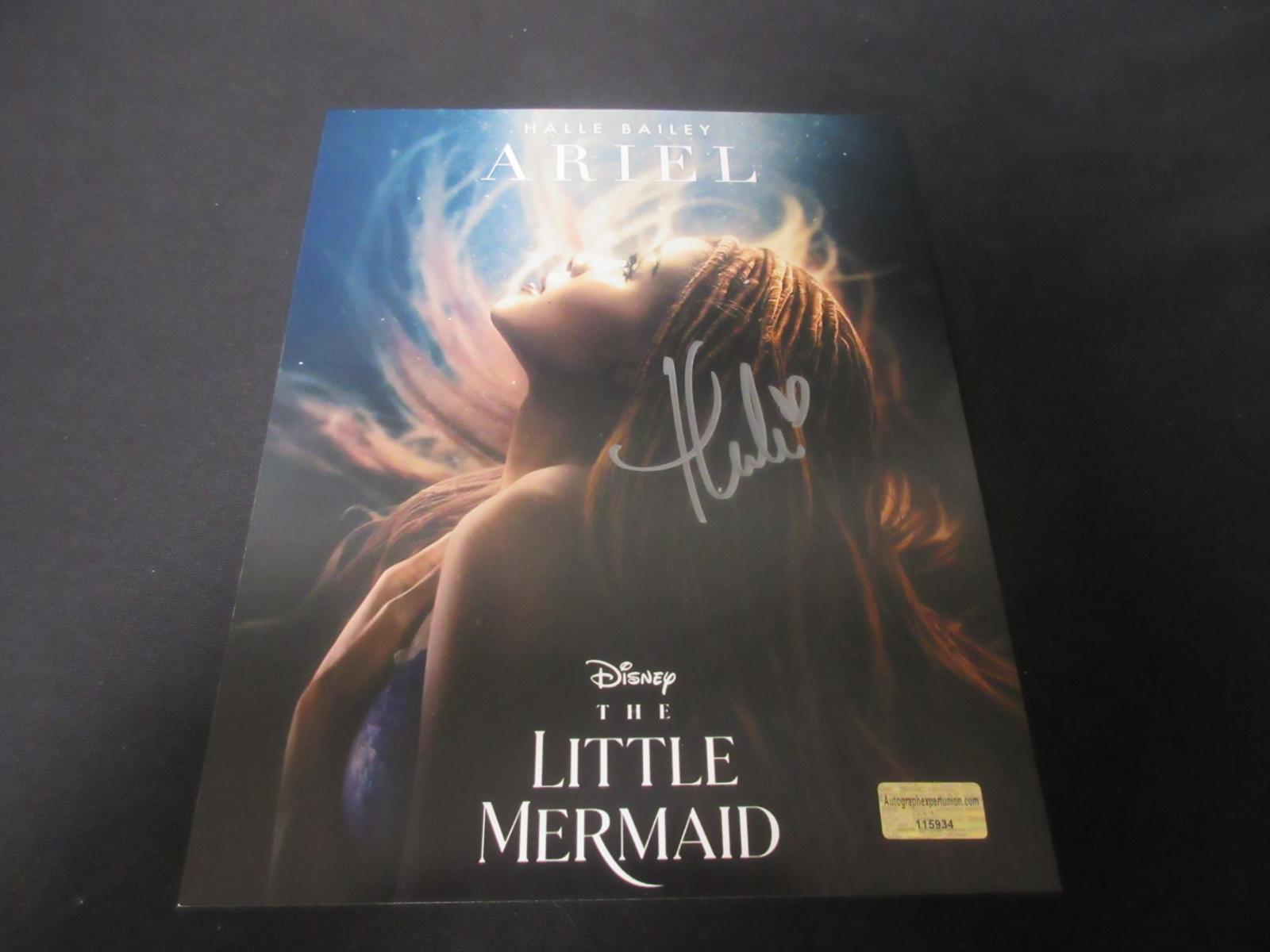 Halle Bailey Signed Ariel 8x10 Photo W/Coa