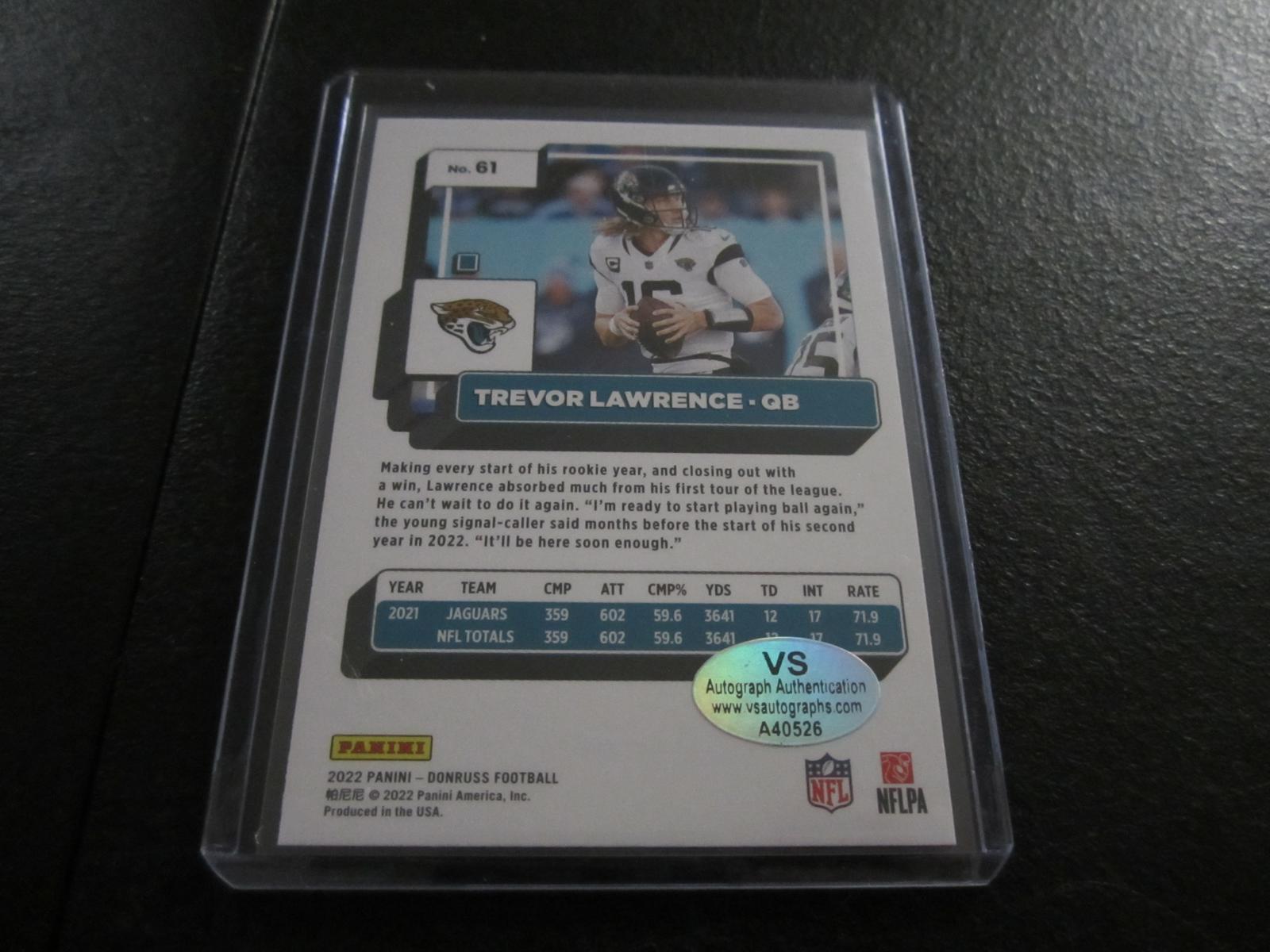 Lawrence Signed Trading Card VSA COA