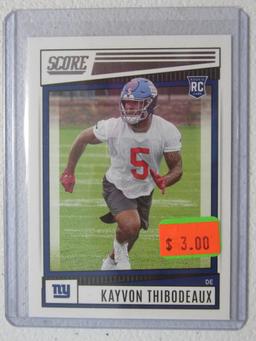 2022 SCORE KAYVON THIBODEAUX RC GIANTS