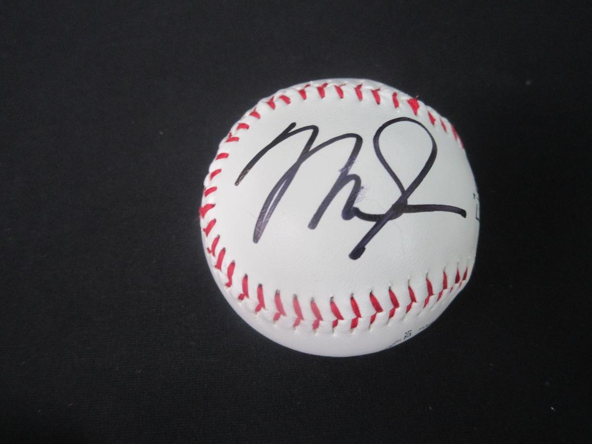 MIKE TROUT SIGNED BASEBALL WITH COA