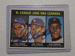 SANDY KOUFAX SIGNED CARD WITH COA DODGERS