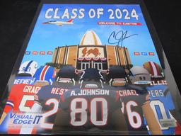 Johnson Signed 11x14 HOF Poster Direct COA