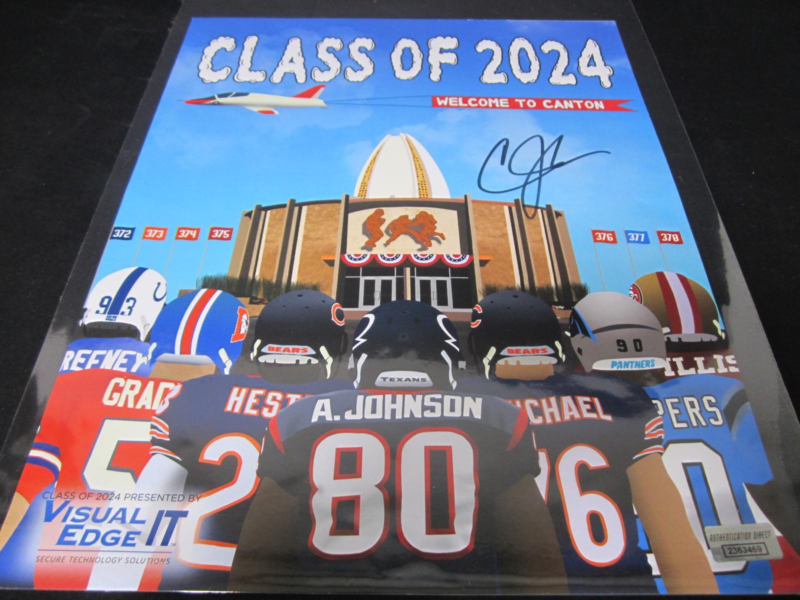 Johnson Signed 11x14 HOF Poster Direct COA