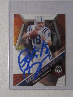 PEYTON MANNING SIGNED CARD WITH COA
