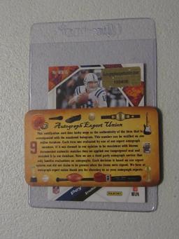 PEYTON MANNING SIGNED CARD WITH COA