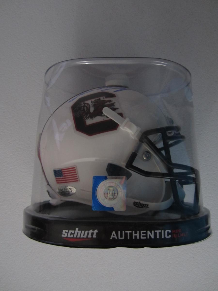 LOU HOLTZ SIGNED MINI HELMET WITH COA