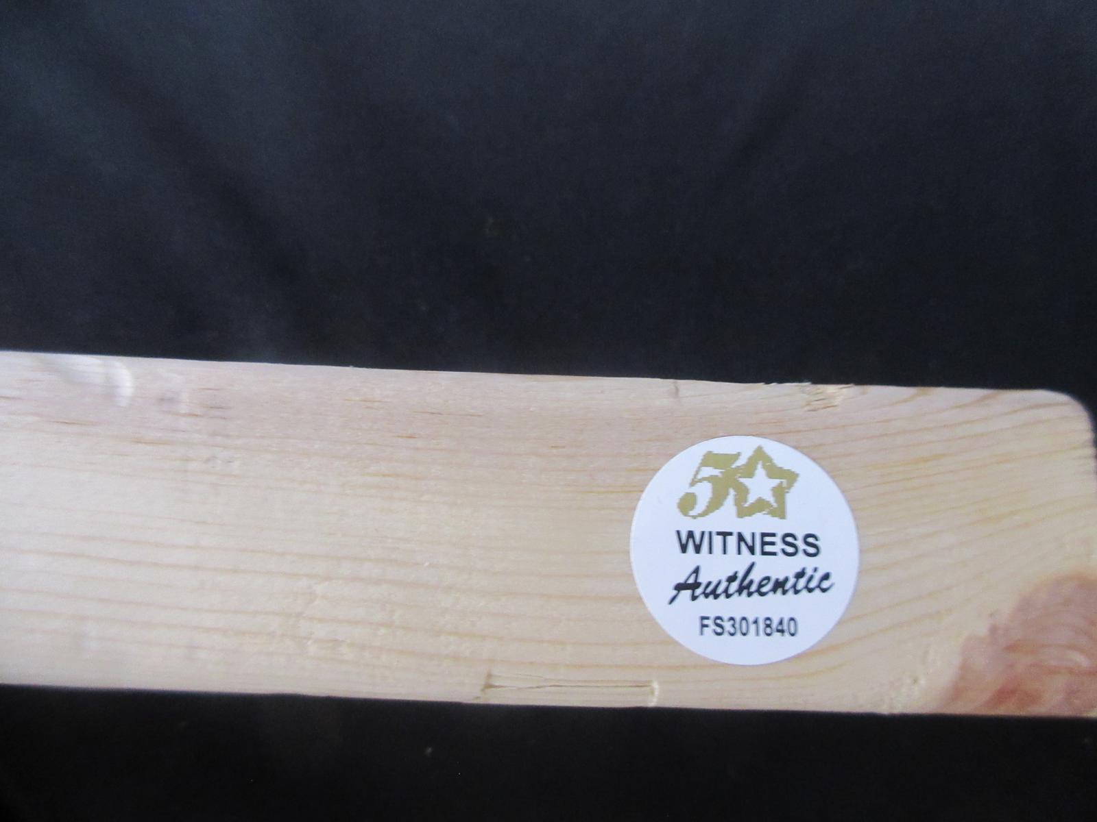 HACKSAW JIM DUGGAN SIGNED 2X4 WITH FSG COA
