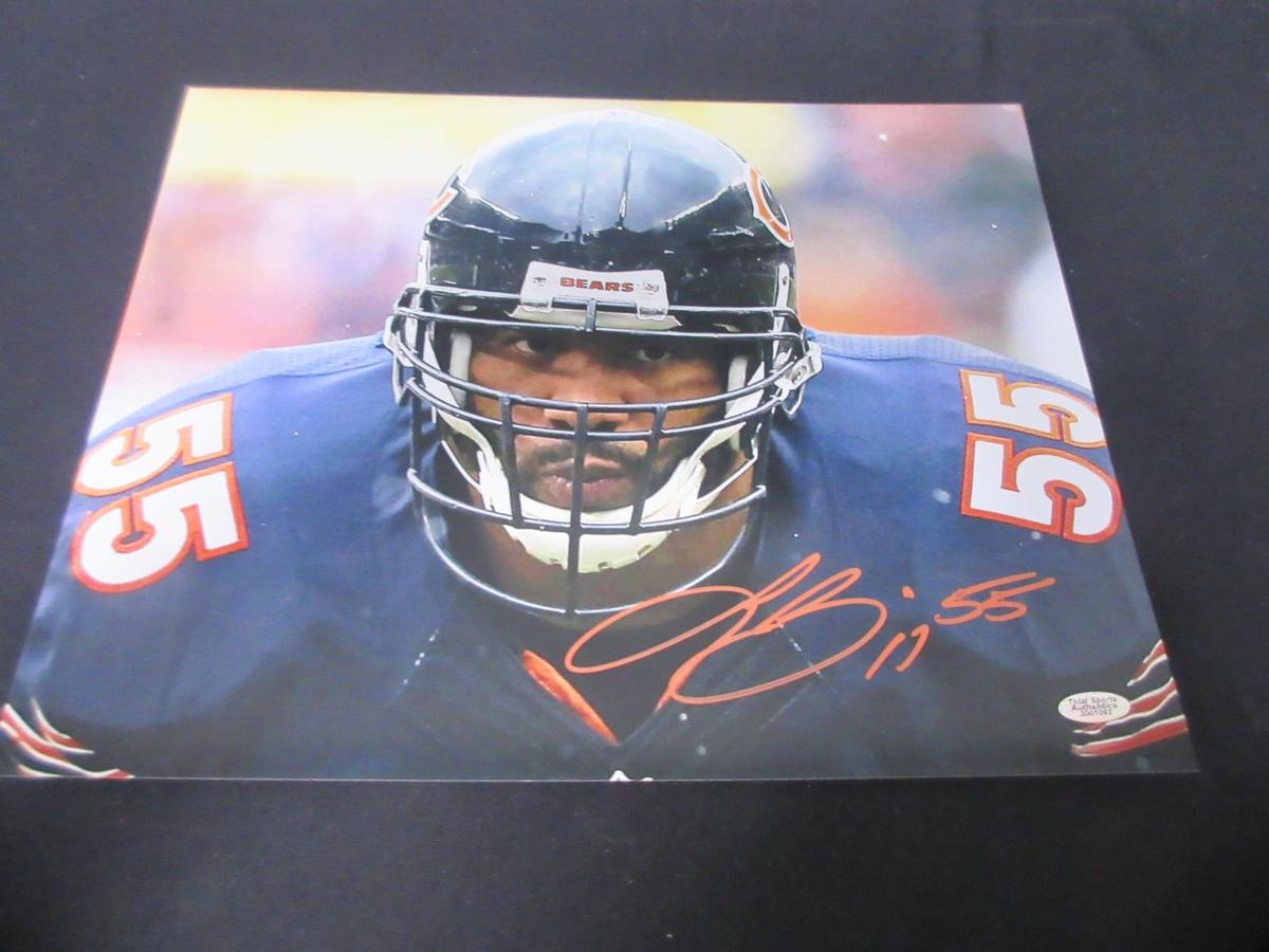 LANCE BRIGGS SIGNED 11X14 PHOTO BEARS TSA