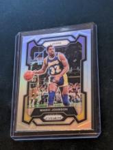 Magic Johnson 2023-24 Panini Prizm Silver Prizm #185 Los Angeles Lakers
