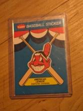 1989 Fleer Cleveland Indians American League Eastern Division Winner Sticker