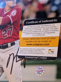 Mike Trout autographed 8x10 photo with coa