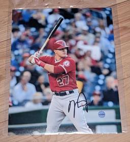 Mike Trout autographed 8x10 photo with coa