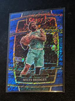 2021-22 Panini Select #42 Miles Bridges Blue Shimmer Prizms