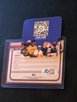 JJ Mccarthy autographed card w/coa