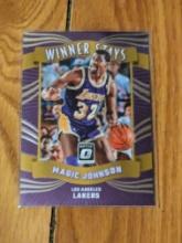 2023-24 Panini Donruss Optic - Winner Stays Magic Johnson #11 Purple Prizm