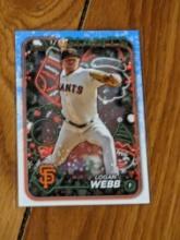 2024 Topps Holiday Blue Holiday Tree #H122 Logan Webb Giants