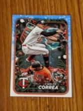 2024 Topps Holiday CARLOS CORREA Blue Parallel Insert