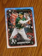 2024 Topps Holiday TYLER SODERSTROM RC Blue Parallel Insert