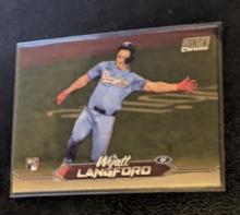 2024 Topps Stadium Club Chrome Wyatt Langford #30 RC Rookie Rangers